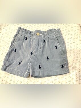 Polo Ralph Lauren Light Blue Striped Seersucker shorts